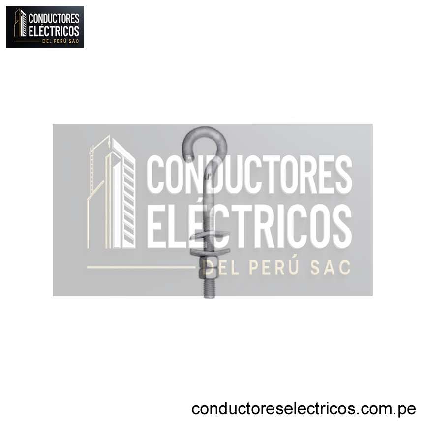 PERNO GANCHO F.G. DE 3/4X14´´ C/TUERCA Y CONT. + 2ARANDELAS CURVAS