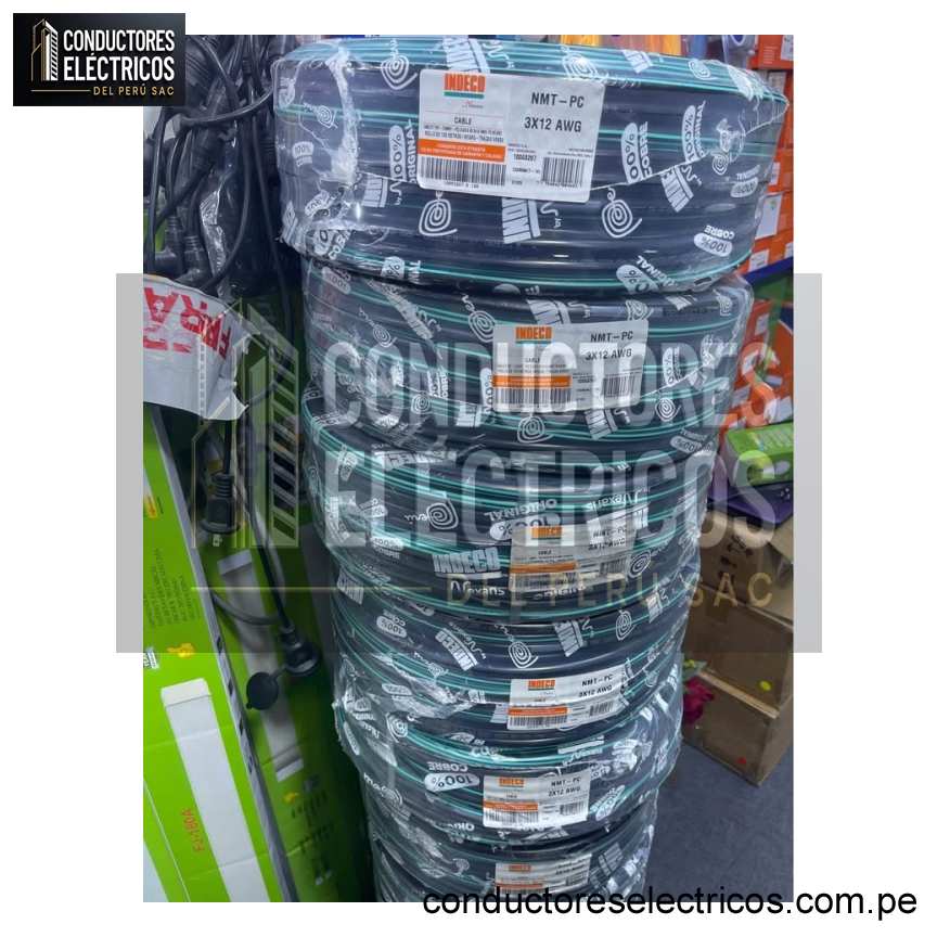 CABLE VULCANIZADO NMT 3X12 AWG INDECO 100 METROS