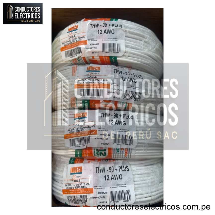 CABLE THW-90+PLUS  12 AWG  INDECO