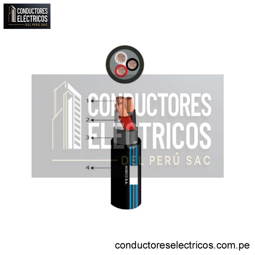 CABLE VULCANIZADO 3x16+1x16  AWG INDECO - PRACTICABLE X 100 METROS