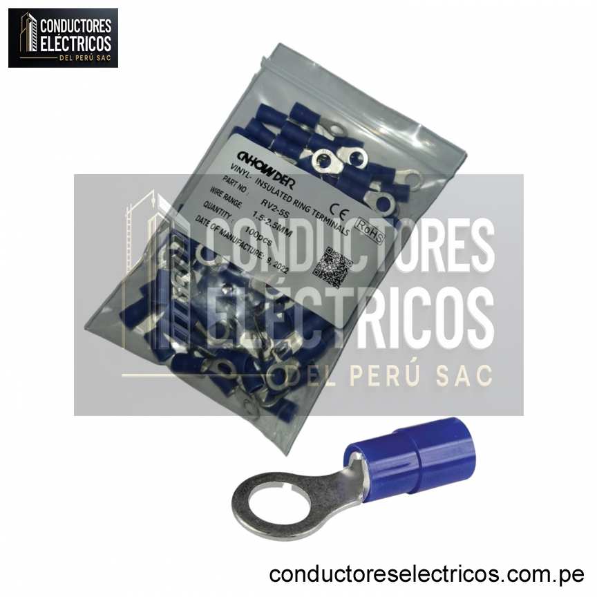 TERMINAL  A COMPRECION OJAL AZUL 2.5MM2